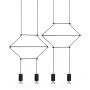 King Home FLUSSO LINE JD0032-4P Závěsná lampa 4x3W/G9 3000K 960LMLM IP20
