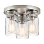Kichler BRINLEY KL-BRINLEY-F-NI Stropní lampa 3x60W/E27