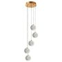 Light Prestige Brillant LP-3303/5P GD Závěsná lampa 5x28W/LED 3000K|4000K|6000K 2220lm IP20