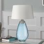 Elstead Lighting LENA LARGE LENA-TL-L-BLUE-OWSS Stolní lampa 1X7W/GU10+1x60W/E27