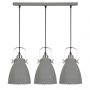 Italux FRANKLIN MD-HN8026S-3-GR+S.NICK Závěsná lampa 3x60W/E27