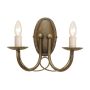 Elstead Lighting MINSTER MN2-BLK-GOLD Nástěnná lampa 2x60W/E14