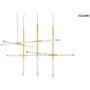 King Home MIKADO MSE1501100487 Závěsná lampa 30W/LED 3000K 2400lm