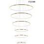King Home RING SLIM MSE1501100164 Závěsná lampa 130W/LED 3000K 10400lm