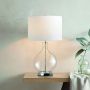 Elstead Lighting Orb ORB-CLEAR-PN-WHT Lampa stołowa 1x60W/E27