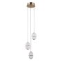 Italux Alani PND-34375-3-HBR Závěsná lampa 3x15W/LED 3000K 1170lm IP20