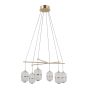 Italux Alani PND-34375-6-HBR Závěsná lampa 6x32W/LED 3000K 2496lm IP20