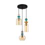 Italux Busco PND-30263-3A-BRO-AMB Závěsná lampa 3x40W/E27 IP20