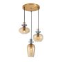 Italux Fanda PND-31882-3A-GD-AMB Závěsná lampa 3x40W/E27 IP20