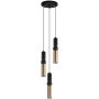 Italux ISIDORA PND-14290-3-BK-BRO Závěsná lampa 3x25W/GU10 IP20