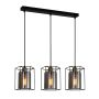 Italux KALULA PND-78901-3-BK+SG Závěsná lampa 3x40W/E27 IP20