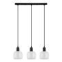 Italux LAMEZIA PND-67594-3-BK+CL Závěsná lampa 3x40W/E27 IP20