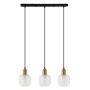 Italux LAMEZIA PND-67594-3-BRO+CL Závěsná lampa 3x40W/E27 IP20