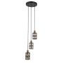 Italux Menfi PND-44236-3-BK-GD Závěsná lampa 3x40W/E27 IP20