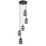 Italux Menfi PND-44236-5-BK-GD Závěsná lampa 5x40W/E27 IP20