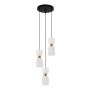 Italux Monza PND-57602-3-BK+BRO Závěsná lampa 3x40W/E27 IP20