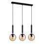 Italux RAVENA PND-2324-3L BK+AMB Závěsná lampa 3x10W/E27 IP20