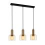 Italux SANTIA PND-65342-3-BRO+AMB Závěsná lampa 3x40W/E27 IP20