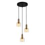 Italux SANTIA PND-65342-3A-BRO+AMB Závěsná lampa 3x40W/E27 IP20
