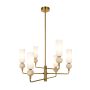 Italux Santos PND-95331-6-BRSS Stropní lampa 6x40W/G9 IP20