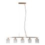 Italux Simona PND-40814-5-HBR Závěsná lampa 5x40W/E14 IP20