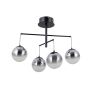 Italux Velada PND-34381-4-BK Závěsná lampa 4x20W/LED 3000K 1810lm IP20