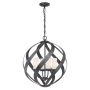 Quintiesse BLACKSMITH QN-BLACKSMITH-4P-OBK Závěsná lampa 4x40W/E14 IP44