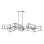 Quintiesse ENSEMBLE QN-ENSEMBLE6-PN Závěsná lampa 6x60W/E27