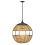Quintiesse Maddox QN-MADDOX-P-M-BK-CAM Závěsná lampa 1x60W/E27 IP44