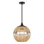 Quintiesse Maddox QN-MADDOX-P-S-BK-CAM Závěsná lampa 1x60W/E27 IP44