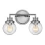 Quintiesse POPPY QN-POPPY2-PC-BATH Nástěnná lampa 2x60W/E27 IP44