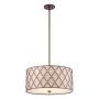 Quoizel BROWN LATTICE QZ-BROWN-LATTICE-P-L Závěsná lampa 4x60W/E27