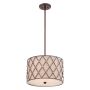 Quoizel BROWN LATTICE QZ-BROWN-LATTICE-P-M Závěsná lampa 3x60W/E27