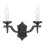 Elstead Lighting RECTORY RY2B-BLACK Nástěnná lampa 2x60W/E14