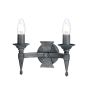 Elstead Lighting SAXON SAX2-BLK-SIL Nástěnná lampa 2x60W/E14
