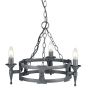 Elstead Lighting SAXON SAX3-BLK-SIL Lustr 3x60W/E14