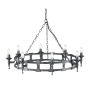 Elstead Lighting SAXON SAX8-BLK-SIL Lustr 8x60W/E14