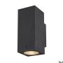SLV ENOLA SQUARE 1003419 Nástěnná lampa 2x20W/LED 3000/4000K 1660/1900LM IP65