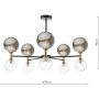 Dar Lighting Takara TAK2354-03-24 Stropní lampa 10x20w/g9 ip20