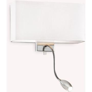 Ideal Lux HOTEL 035949 Nástěnná lampa 1x60W/E27+1x1,5W/LED ip20