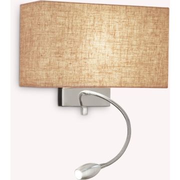 Ideal Lux HOTEL 103204 Nástěnná lampa 1x60W/E27+1x1,5W/LED ip20