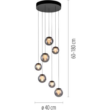 Paul Neuhaus PURE POPUP 2587-15 Závěsná lampa 7x3W/LED 2200-5000k 800lm ip20