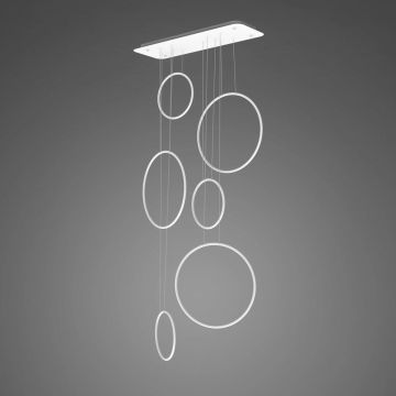 Altavola Design Ledowe okręgi LA076/P_90_in_3k_white_dimm Závěsná lampa 6x130W/LED 3000K 7800lm IP44