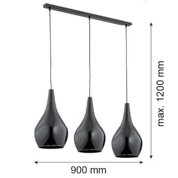 Argon SANTANA 1409 Závěsná lampa 3x15W/E27 IP20