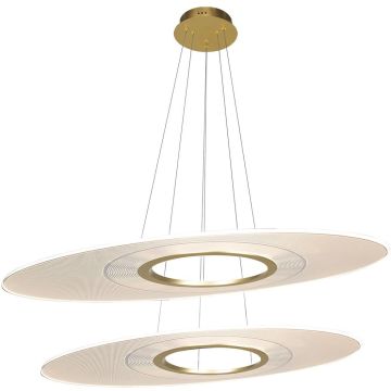 Altavola Design Eclipse LA116/P2_97_3k_gold Závěsná lampa 2x48W/LED 3000K 2880lm IP20