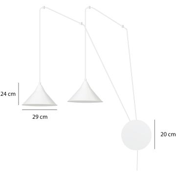Emibig ABRAMO 159/2 Nástěnná lampa 2x60W/E27 IP20