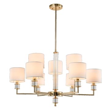 Cosmolight SUTTON P09378AU-WH Stropní lampa 9x40W/E14 ip20