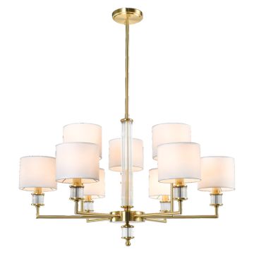 Cosmolight SUTTON P09685BR-WH Stropní lampa 9x40W/E14 ip20
