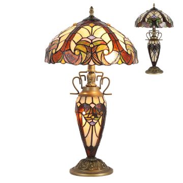 Prezent TIFFANY XX. 1702 Stolní lampa 2x60W/E27|1x7W/E14 IP20