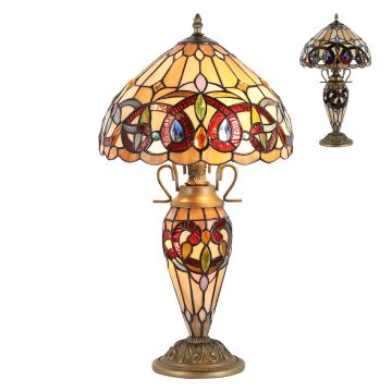 Prezent TIFFANY XXI. 1706 Stolní lampa 2x60W/E27|1x7W/E14 IP20